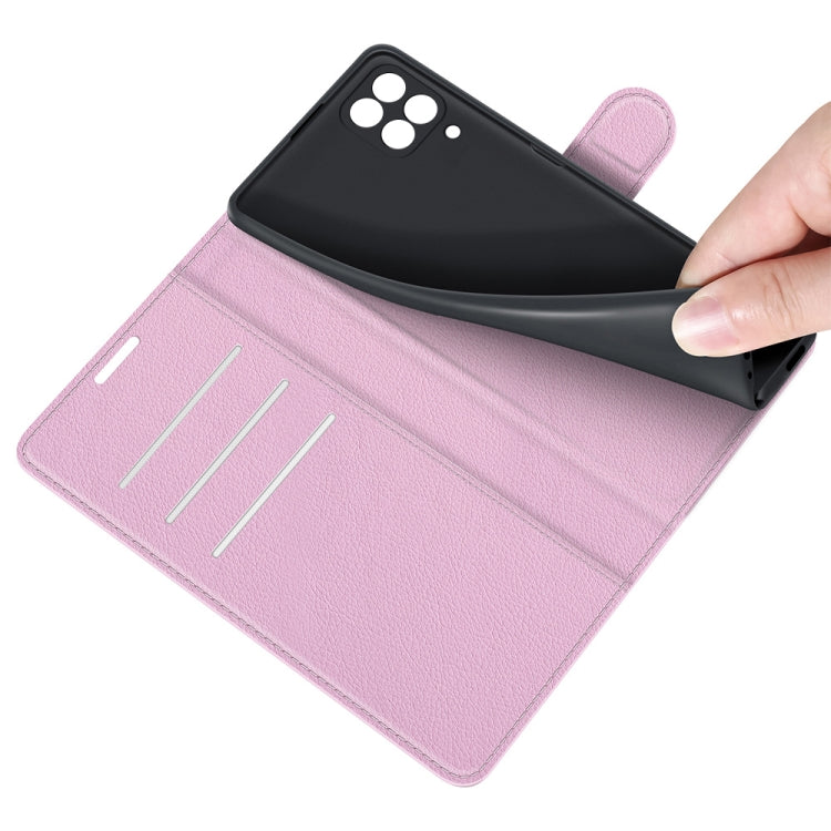 For Samsung Galaxy F12 / M12 Litchi Texture Horizontal Flip Protective Case with Holder & Card Slots & Wallet