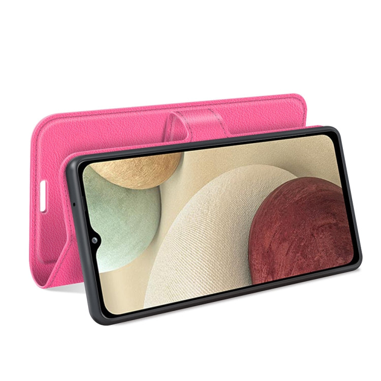 For Samsung Galaxy F12 / M12 Litchi Texture Horizontal Flip Protective Case with Holder & Card Slots & Wallet