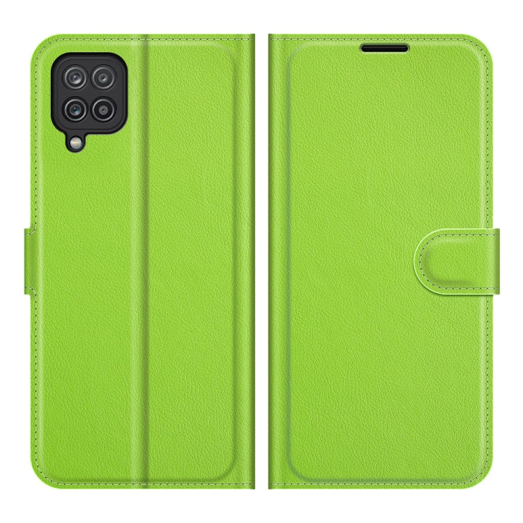 For Samsung Galaxy F12 / M12 Litchi Texture Horizontal Flip Protective Case with Holder & Card Slots & Wallet