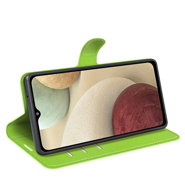 For Samsung Galaxy F12 / M12 Litchi Texture Horizontal Flip Protective Case with Holder & Card Slots & Wallet