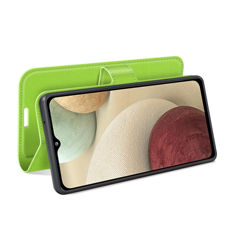 For Samsung Galaxy F12 / M12 Litchi Texture Horizontal Flip Protective Case with Holder & Card Slots & Wallet
