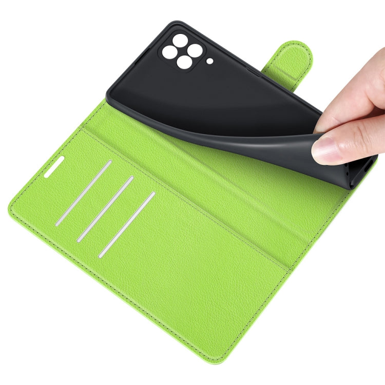 For Samsung Galaxy F12 / M12 Litchi Texture Horizontal Flip Protective Case with Holder & Card Slots & Wallet
