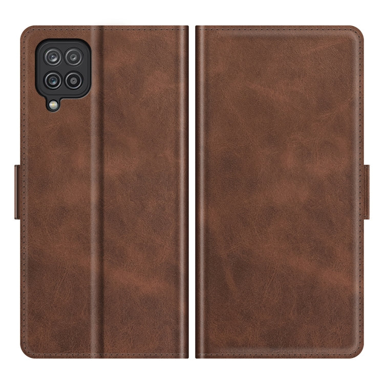 For Samsung Galaxy F12 / M12 Dual-side Magnetic Buckle Horizontal Flip Leather Case with Holder & Card Slots & Wallet