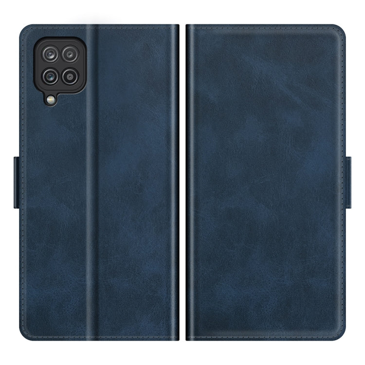 For Samsung Galaxy F12 / M12 Dual-side Magnetic Buckle Horizontal Flip Leather Case with Holder & Card Slots & Wallet