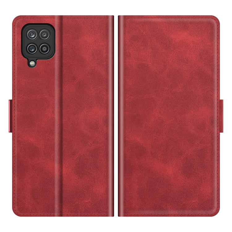 For Samsung Galaxy F12 / M12 Dual-side Magnetic Buckle Horizontal Flip Leather Case with Holder & Card Slots & Wallet