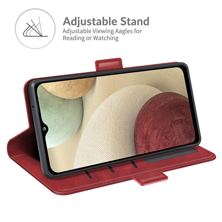For Samsung Galaxy F12 / M12 Dual-side Magnetic Buckle Horizontal Flip Leather Case with Holder & Card Slots & Wallet