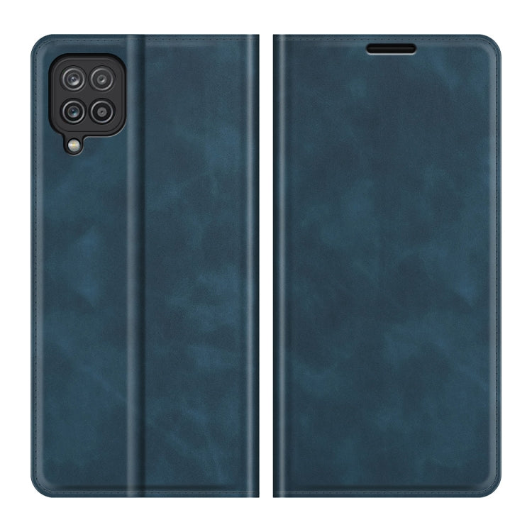 For Samsung Galaxy F12 / M12 Retro-skin Business Magnetic Suction Leather Case with Holder & Card Slots & Wallet