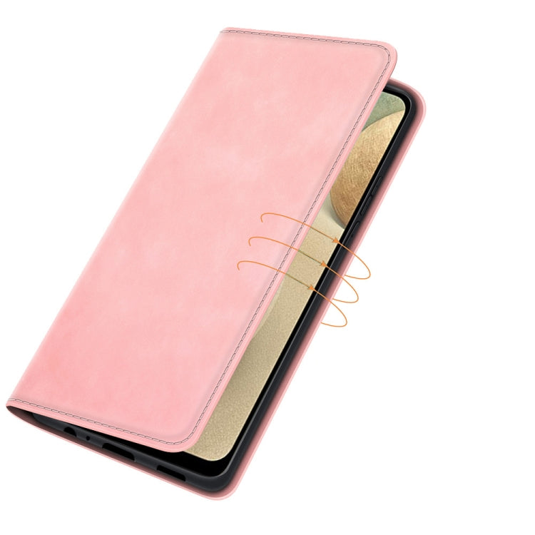 For Samsung Galaxy F12 / M12 Retro-skin Business Magnetic Suction Leather Case with Holder & Card Slots & Wallet