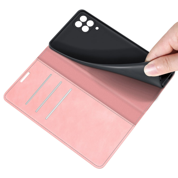 For Samsung Galaxy F12 / M12 Retro-skin Business Magnetic Suction Leather Case with Holder & Card Slots & Wallet