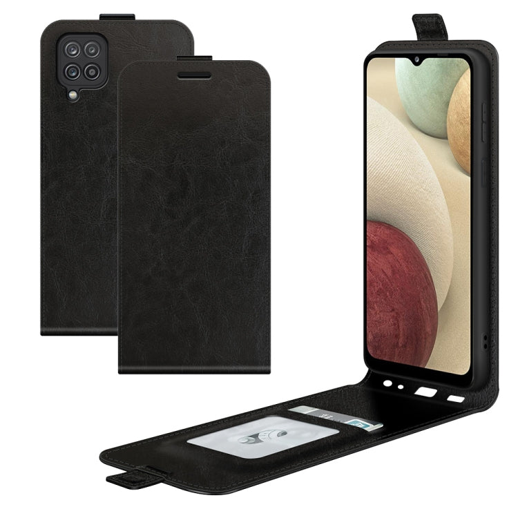 For Samsung Galaxy F12 / M12 R64 Texture Single Vertical Flip Leather Protective Case with Card Slots & Photo Frame