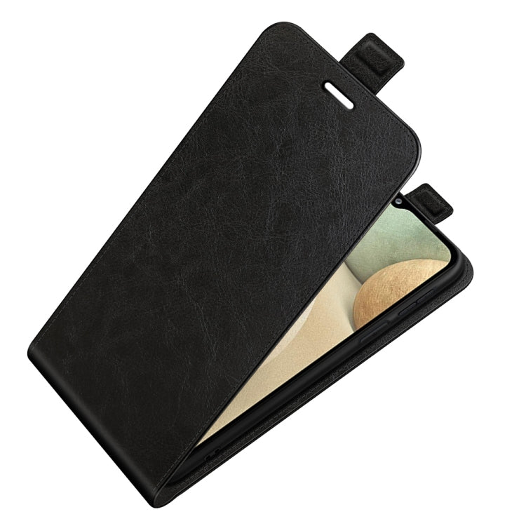 For Samsung Galaxy F12 / M12 R64 Texture Single Vertical Flip Leather Protective Case with Card Slots & Photo Frame