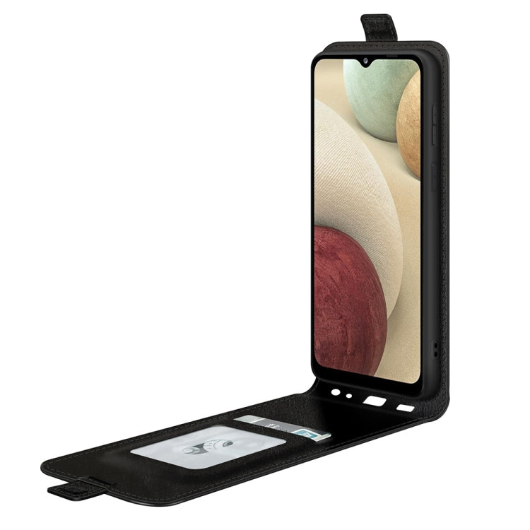 For Samsung Galaxy F12 / M12 R64 Texture Single Vertical Flip Leather Protective Case with Card Slots & Photo Frame