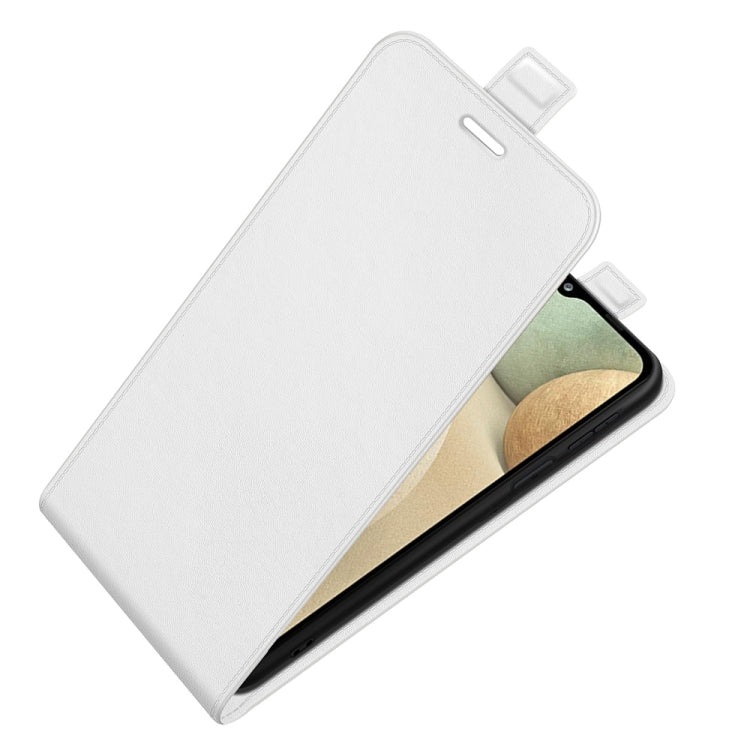 For Samsung Galaxy F12 / M12 R64 Texture Single Vertical Flip Leather Protective Case with Card Slots & Photo Frame