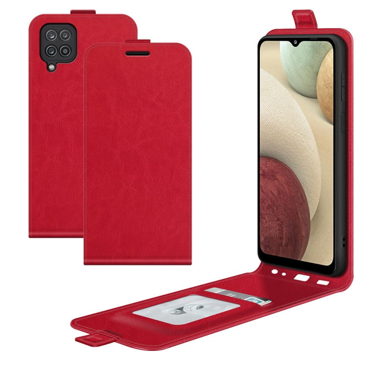 For Samsung Galaxy F12 / M12 R64 Texture Single Vertical Flip Leather Protective Case with Card Slots & Photo Frame