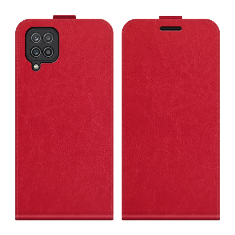 For Samsung Galaxy F12 / M12 R64 Texture Single Vertical Flip Leather Protective Case with Card Slots & Photo Frame