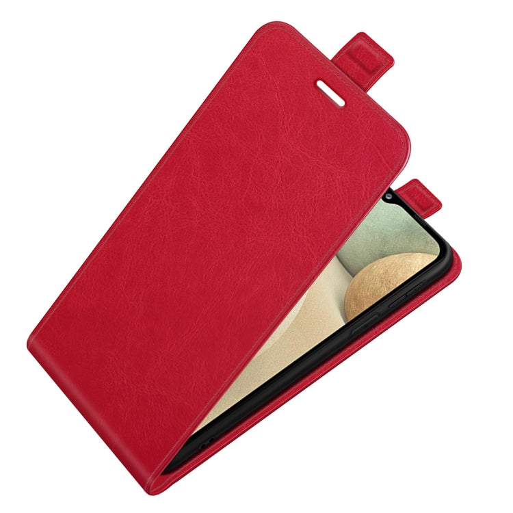 For Samsung Galaxy F12 / M12 R64 Texture Single Vertical Flip Leather Protective Case with Card Slots & Photo Frame
