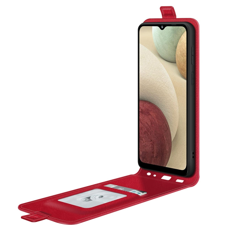 For Samsung Galaxy F12 / M12 R64 Texture Single Vertical Flip Leather Protective Case with Card Slots & Photo Frame