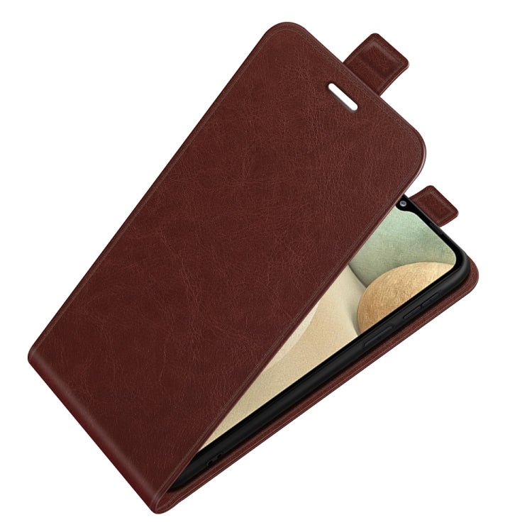 For Samsung Galaxy F12 / M12 R64 Texture Single Vertical Flip Leather Protective Case with Card Slots & Photo Frame