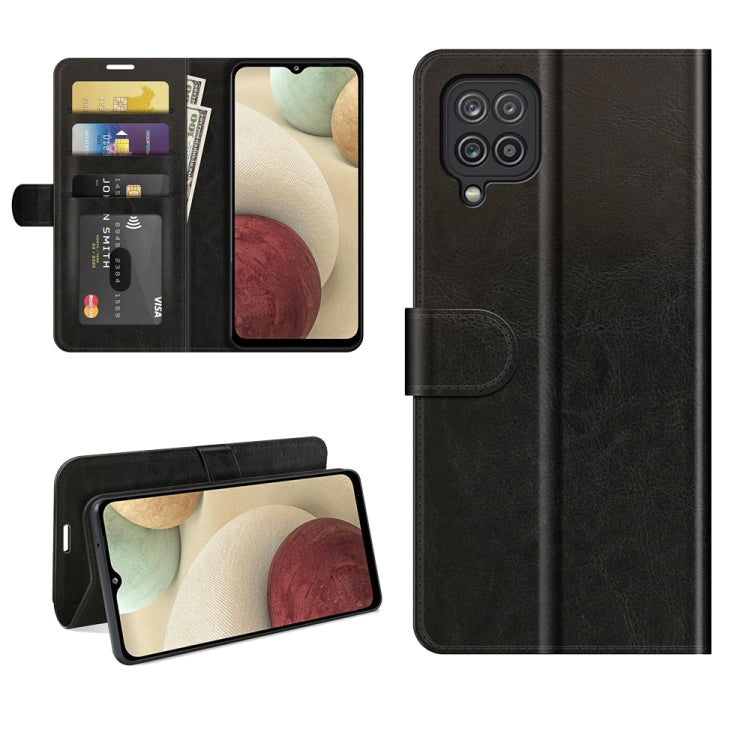 For Samsung Galaxy F12 / M12 R64 Texture Single Horizontal Flip Protective Case with Holder & Card Slots & Wallet& Photo Frame