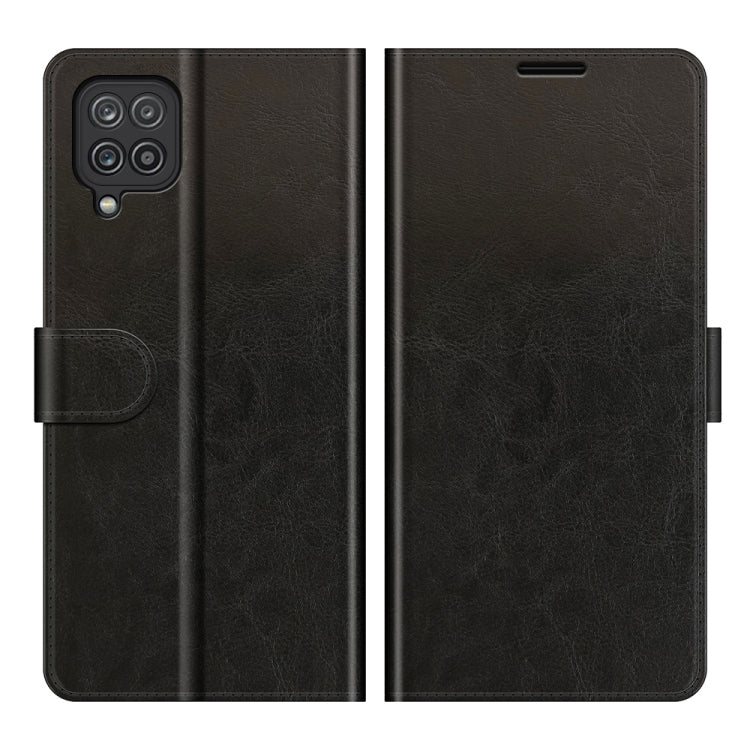 For Samsung Galaxy F12 / M12 R64 Texture Single Horizontal Flip Protective Case with Holder & Card Slots & Wallet& Photo Frame