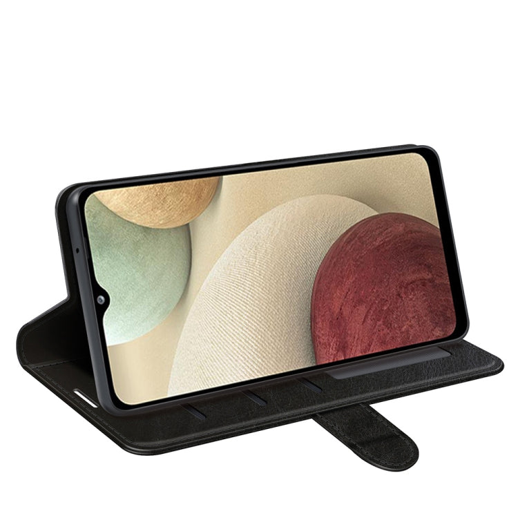 For Samsung Galaxy F12 / M12 R64 Texture Single Horizontal Flip Protective Case with Holder & Card Slots & Wallet& Photo Frame