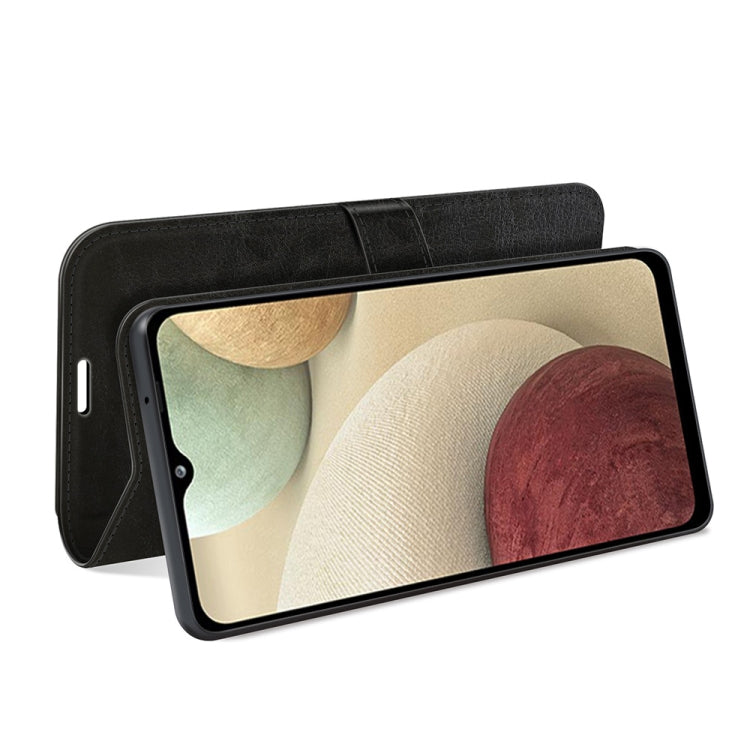 For Samsung Galaxy F12 / M12 R64 Texture Single Horizontal Flip Protective Case with Holder & Card Slots & Wallet& Photo Frame