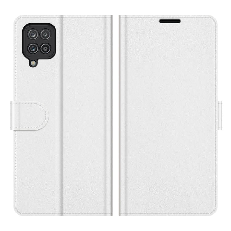 For Samsung Galaxy F12 / M12 R64 Texture Single Horizontal Flip Protective Case with Holder & Card Slots & Wallet& Photo Frame