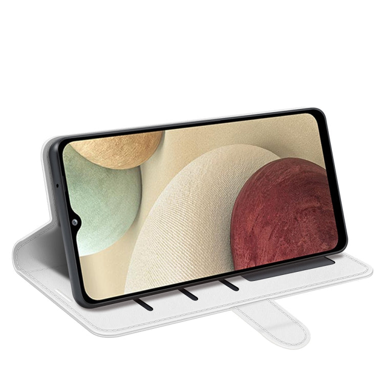 For Samsung Galaxy F12 / M12 R64 Texture Single Horizontal Flip Protective Case with Holder & Card Slots & Wallet& Photo Frame