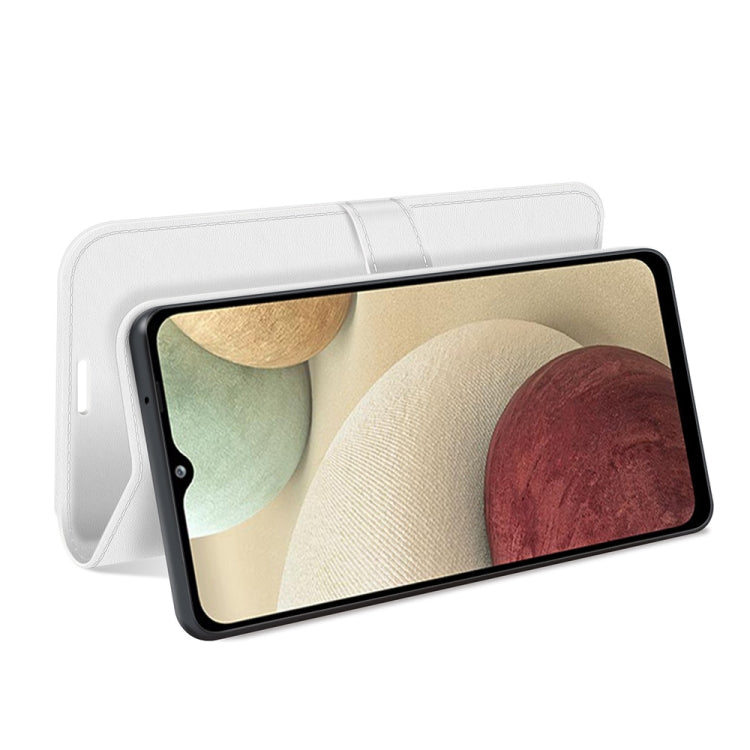 For Samsung Galaxy F12 / M12 R64 Texture Single Horizontal Flip Protective Case with Holder & Card Slots & Wallet& Photo Frame