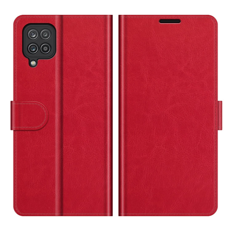 For Samsung Galaxy F12 / M12 R64 Texture Single Horizontal Flip Protective Case with Holder & Card Slots & Wallet& Photo Frame