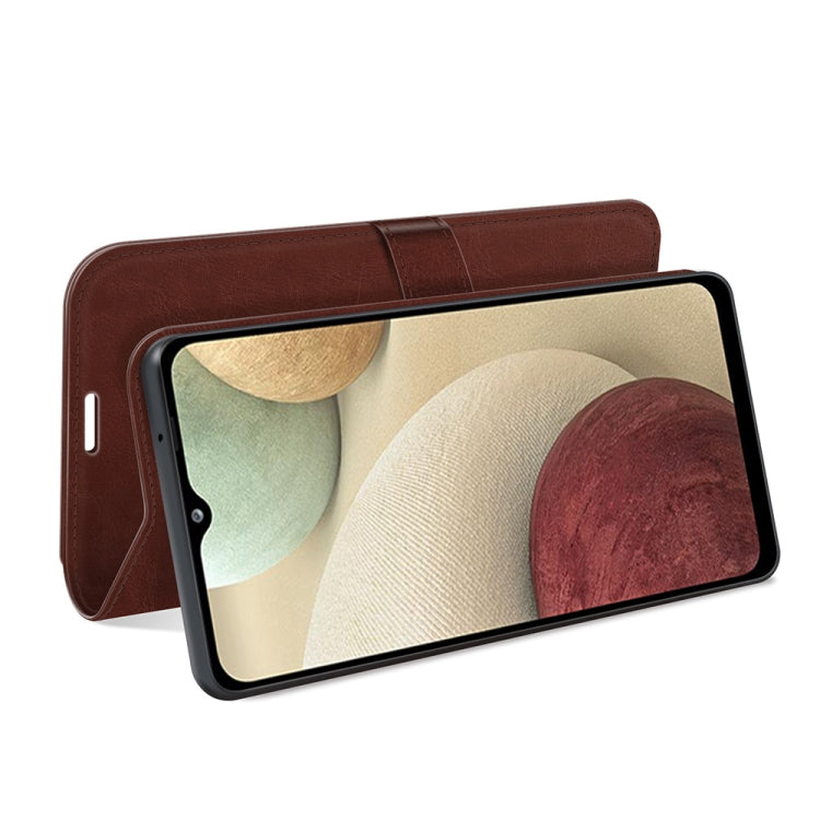 For Samsung Galaxy F12 / M12 R64 Texture Single Horizontal Flip Protective Case with Holder & Card Slots & Wallet& Photo Frame