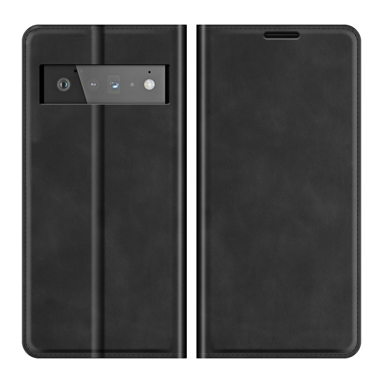 For Google Pixel 6 Pro Retro-skin Business Magnetic Suction Leather Case with Holder & Card Slots & Wallet