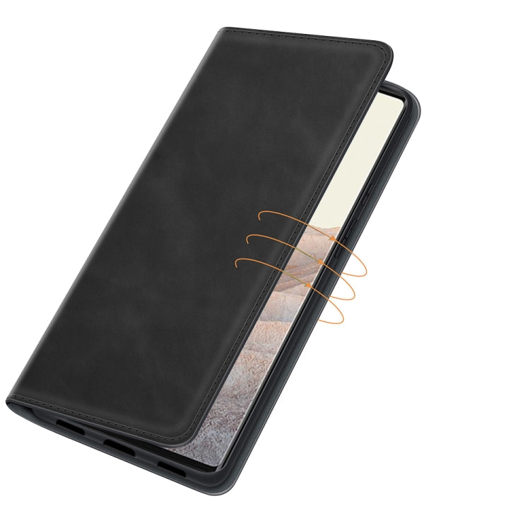 For Google Pixel 6 Pro Retro-skin Business Magnetic Suction Leather Case with Holder & Card Slots & Wallet