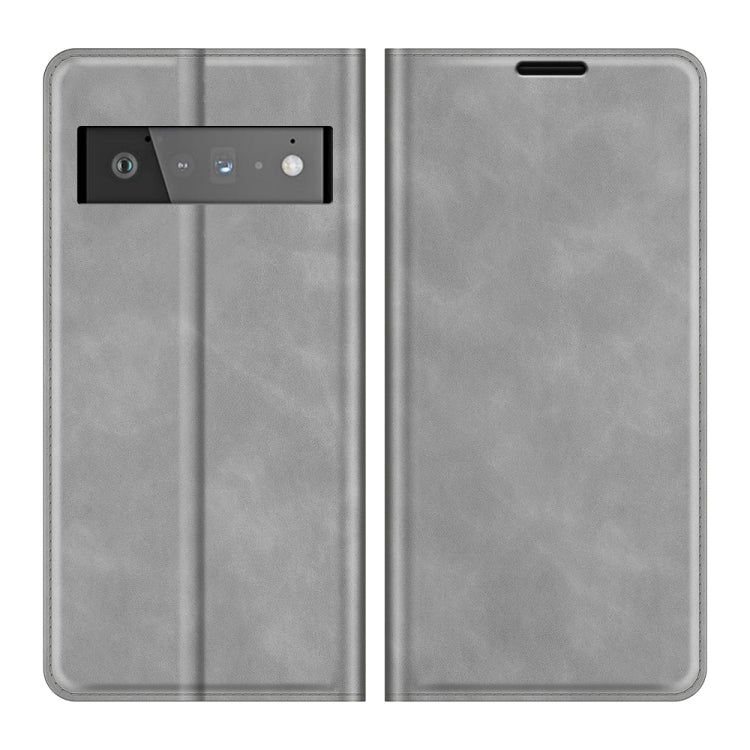 For Google Pixel 6 Pro Retro-skin Business Magnetic Suction Leather Case with Holder & Card Slots & Wallet