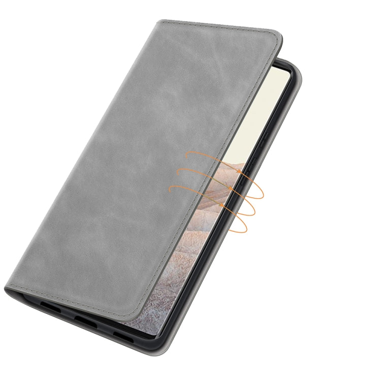 For Google Pixel 6 Pro Retro-skin Business Magnetic Suction Leather Case with Holder & Card Slots & Wallet