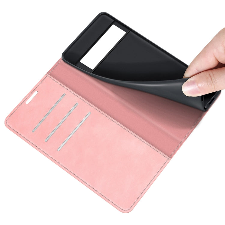 For Google Pixel 6 Pro Retro-skin Business Magnetic Suction Leather Case with Holder & Card Slots & Wallet