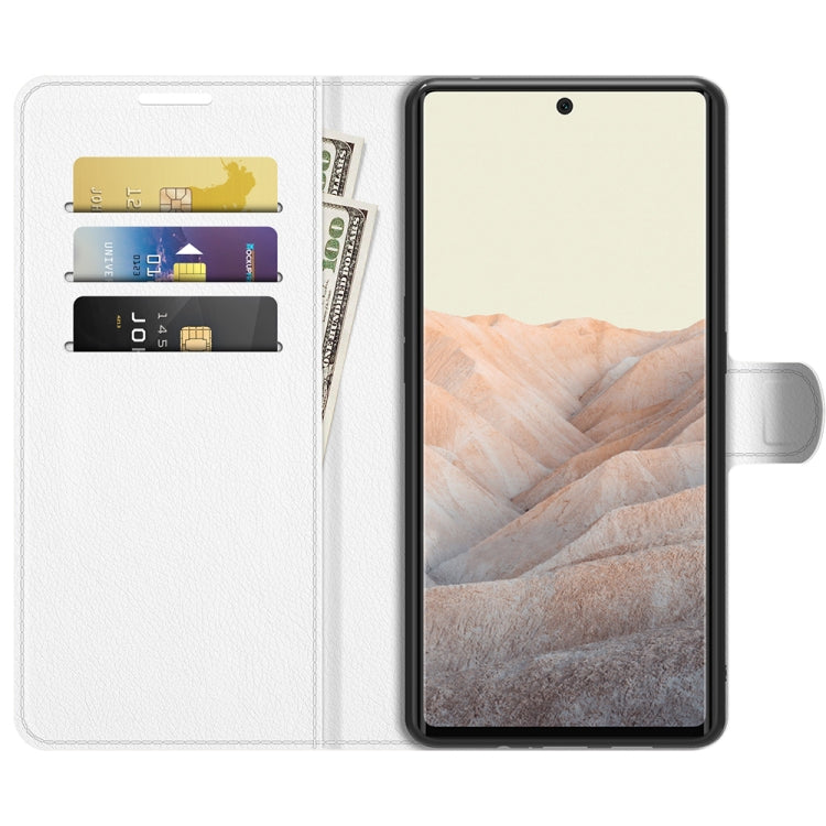 For Google Pixel 6 Litchi Texture Horizontal Flip Protective Case with Holder & Card Slots & Wallet