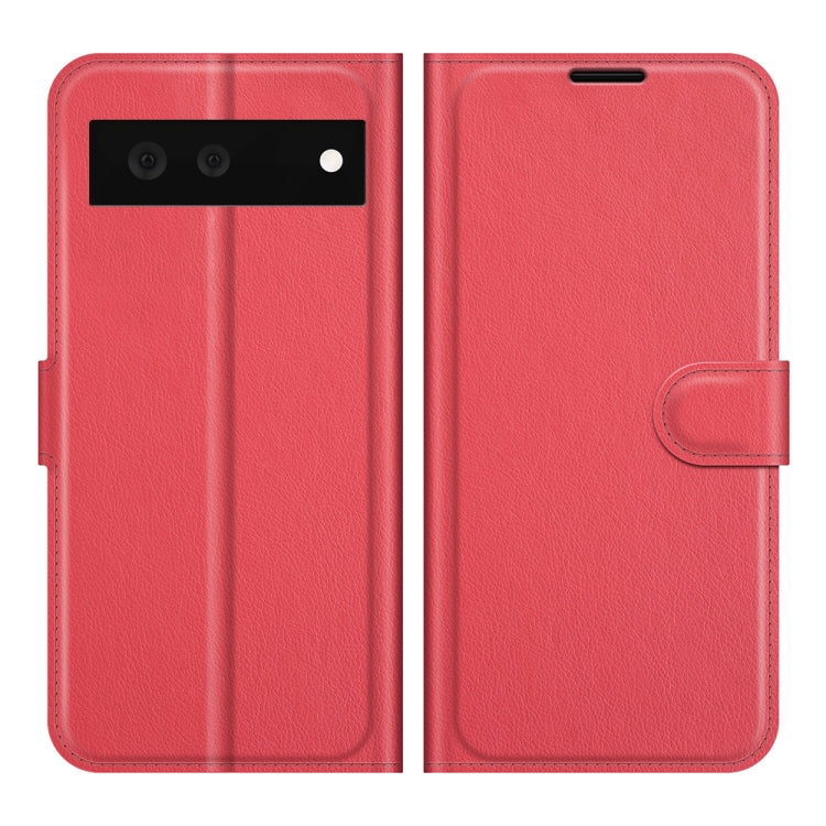 For Google Pixel 6 Litchi Texture Horizontal Flip Protective Case with Holder & Card Slots & Wallet