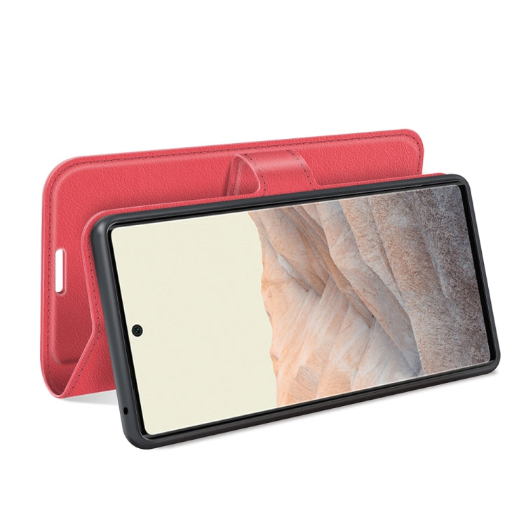 For Google Pixel 6 Litchi Texture Horizontal Flip Protective Case with Holder & Card Slots & Wallet