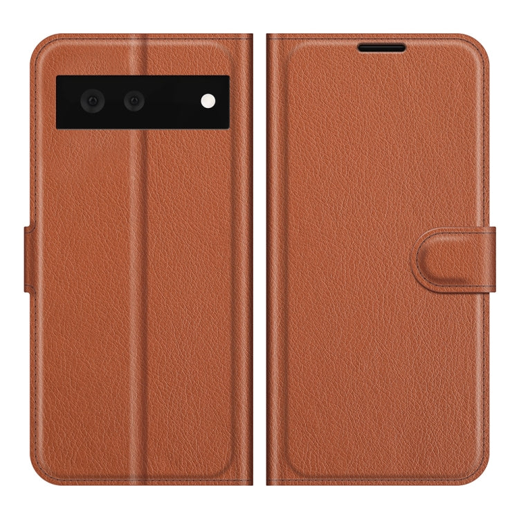 For Google Pixel 6 Litchi Texture Horizontal Flip Protective Case with Holder & Card Slots & Wallet
