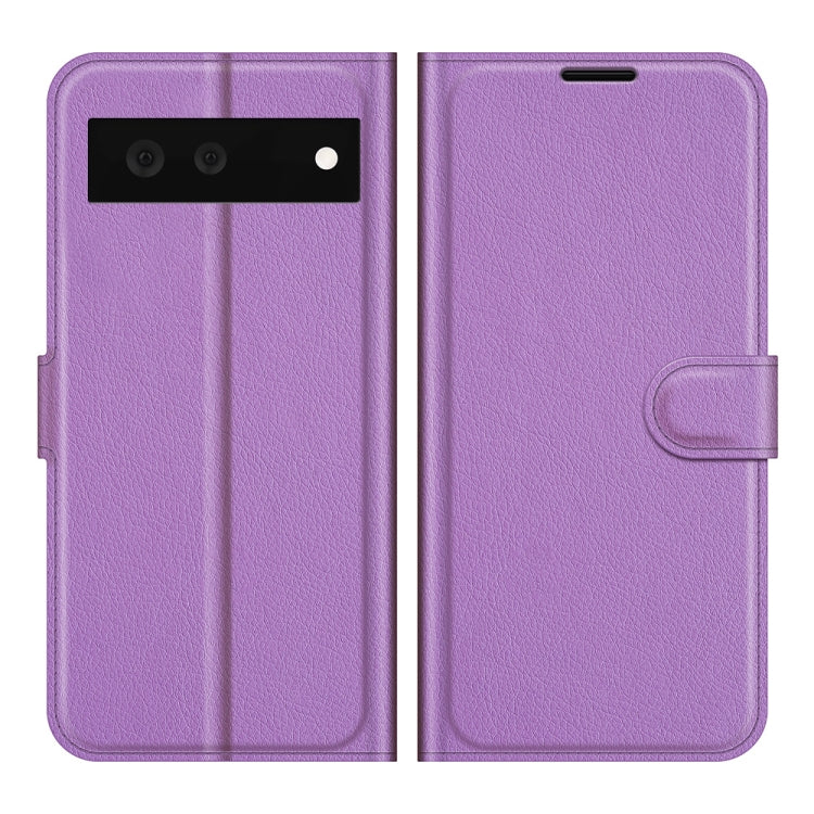 For Google Pixel 6 Litchi Texture Horizontal Flip Protective Case with Holder & Card Slots & Wallet