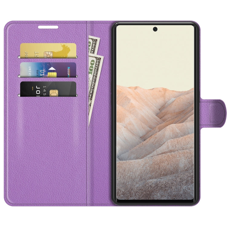 For Google Pixel 6 Litchi Texture Horizontal Flip Protective Case with Holder & Card Slots & Wallet