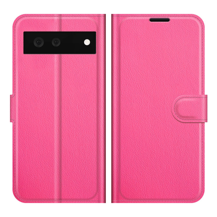 For Google Pixel 6 Litchi Texture Horizontal Flip Protective Case with Holder & Card Slots & Wallet
