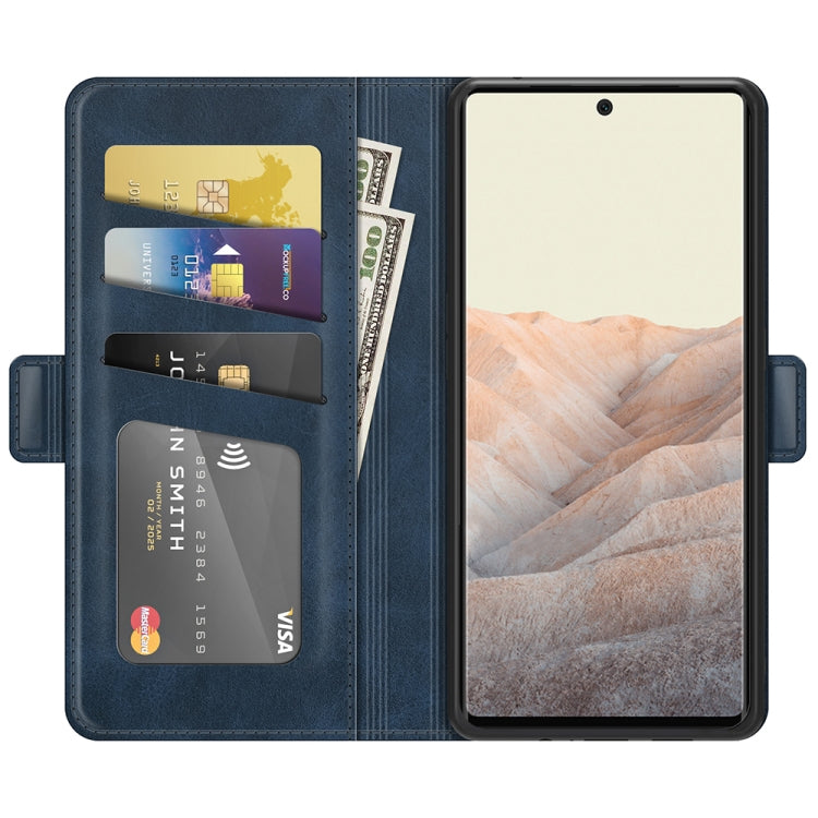 For Google Pixel 6 Dual-side Magnetic Buckle Horizontal Flip Leather Case with Holder & Card Slots & Wallet