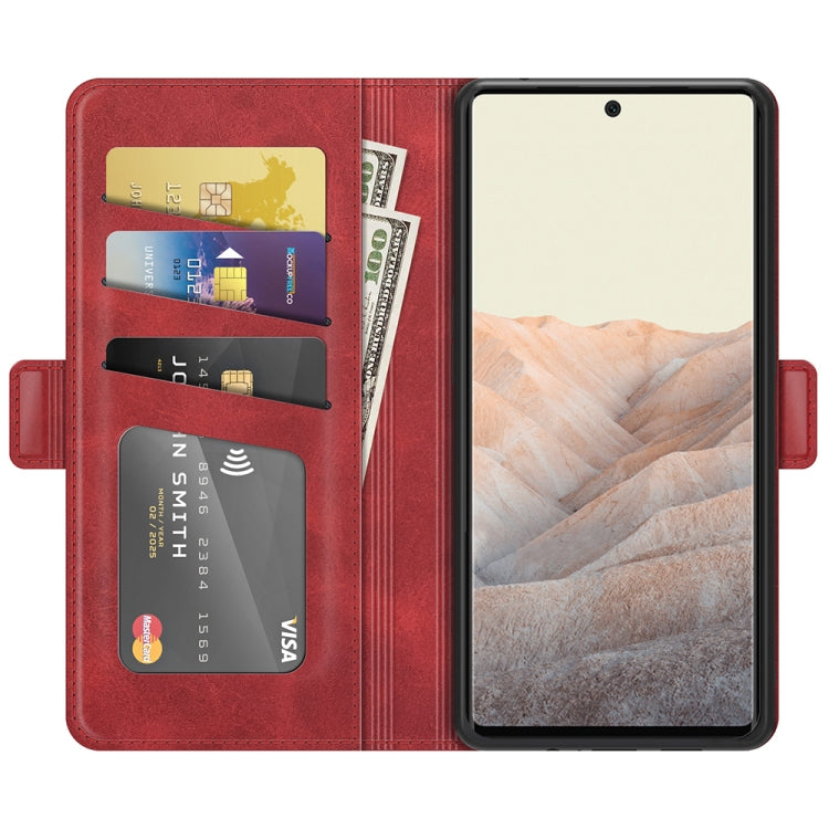 For Google Pixel 6 Dual-side Magnetic Buckle Horizontal Flip Leather Case with Holder & Card Slots & Wallet