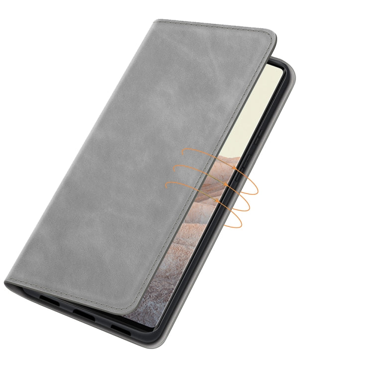 For Google Pixel 6 Retro-skin Business Magnetic Suction Leather Case with Holder & Card Slots & Wallet