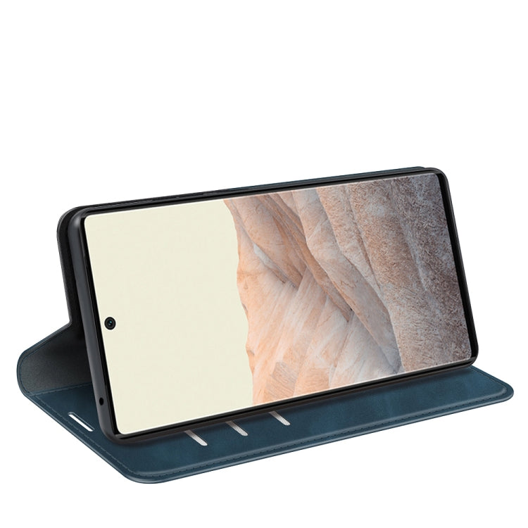 For Google Pixel 6 Retro-skin Business Magnetic Suction Leather Case with Holder & Card Slots & Wallet