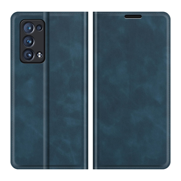 For OPPO Reno6 Pro+ 5G Retro-skin Business Magnetic Suction Leather Case with Holder & Card Slots & Wallet