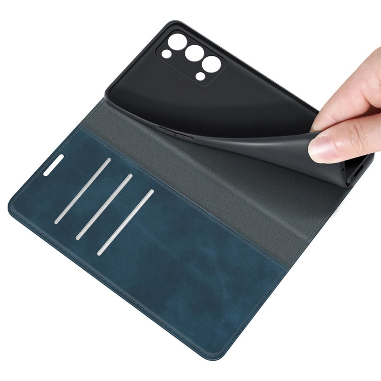 For OPPO Reno6 Pro+ 5G Retro-skin Business Magnetic Suction Leather Case with Holder & Card Slots & Wallet