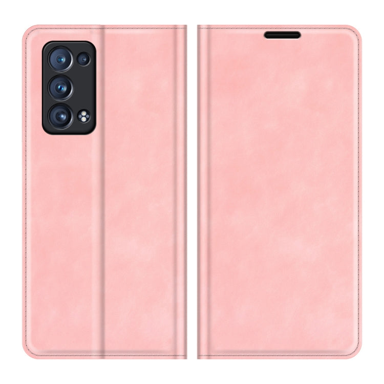 For OPPO Reno6 Pro+ 5G Retro-skin Business Magnetic Suction Leather Case with Holder & Card Slots & Wallet